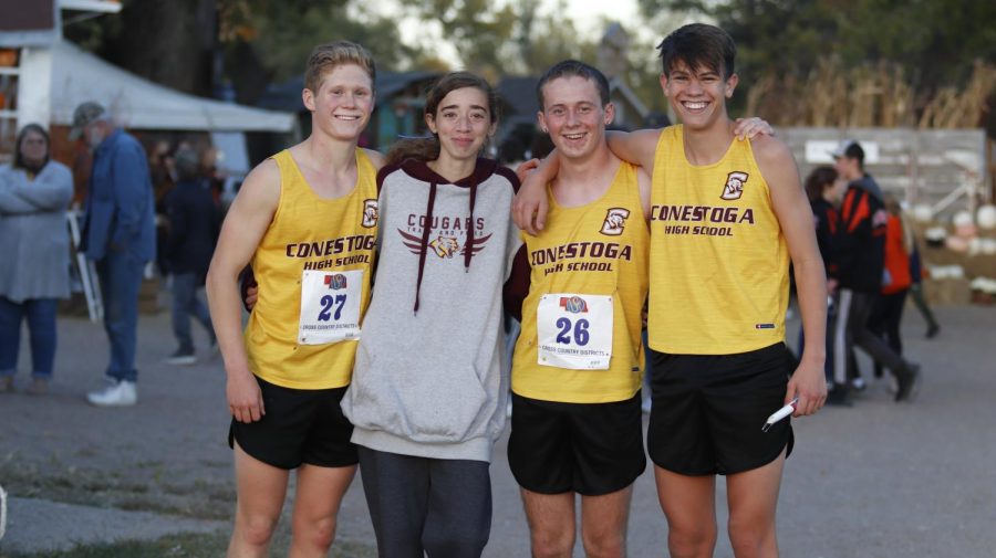 Seniors Braden Ruffner, Jessica Poirier, Dawson Hardesty and Trace Widler have been instrumental in leading the cross country team.