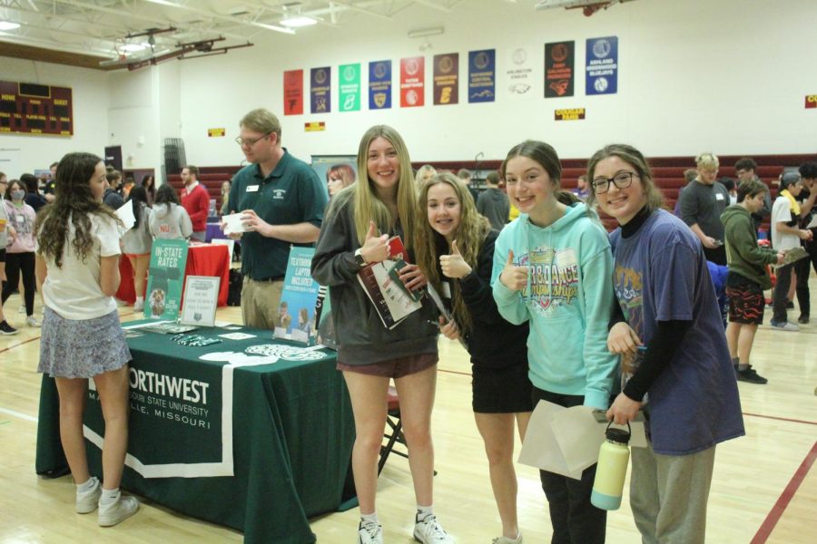Students were able to visit many booths of their choice at the career fair.