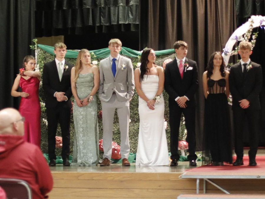 Prom court waits to hear who will be crowned royalty.