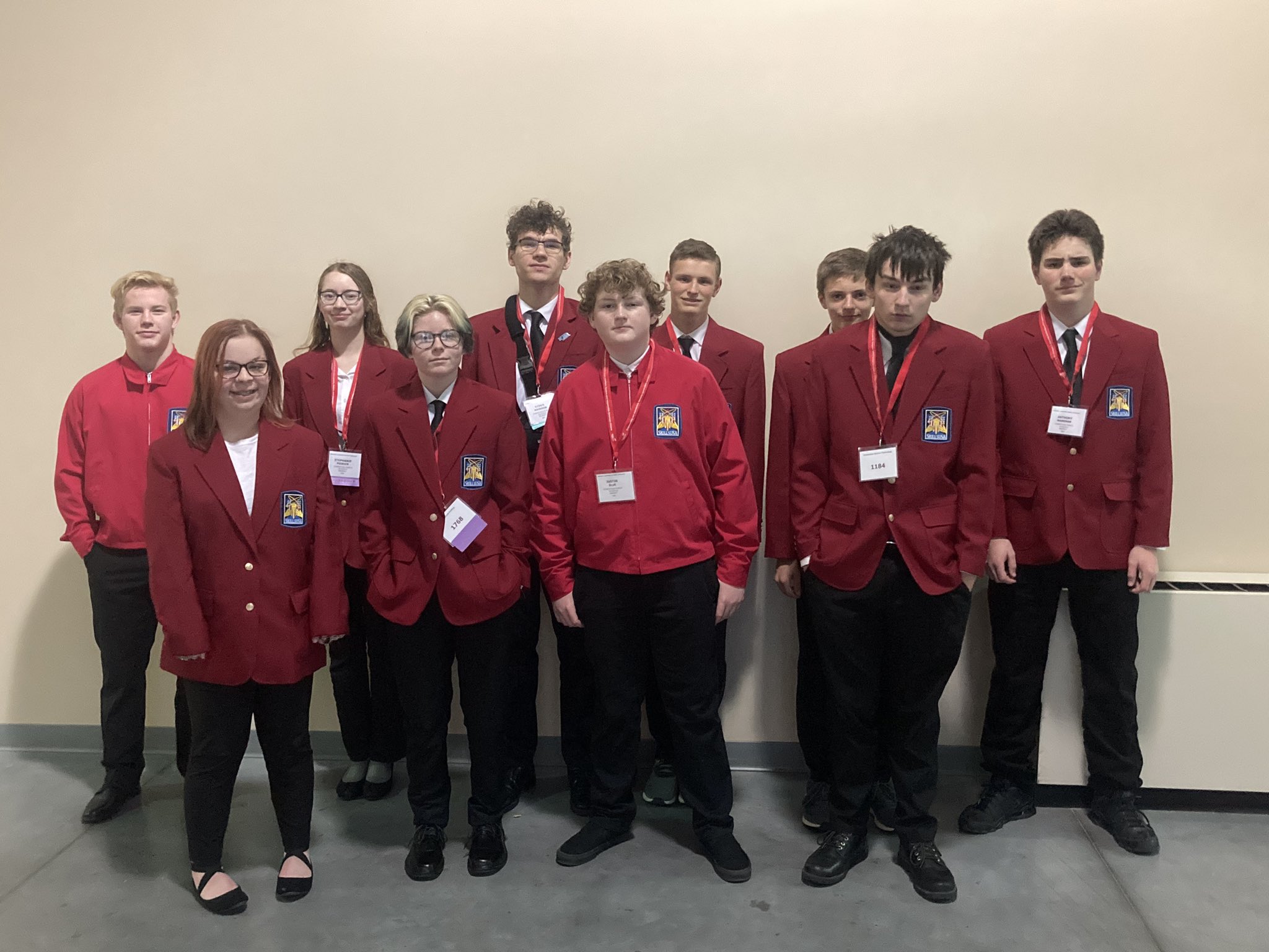 SkillsUSA members ready to compete.